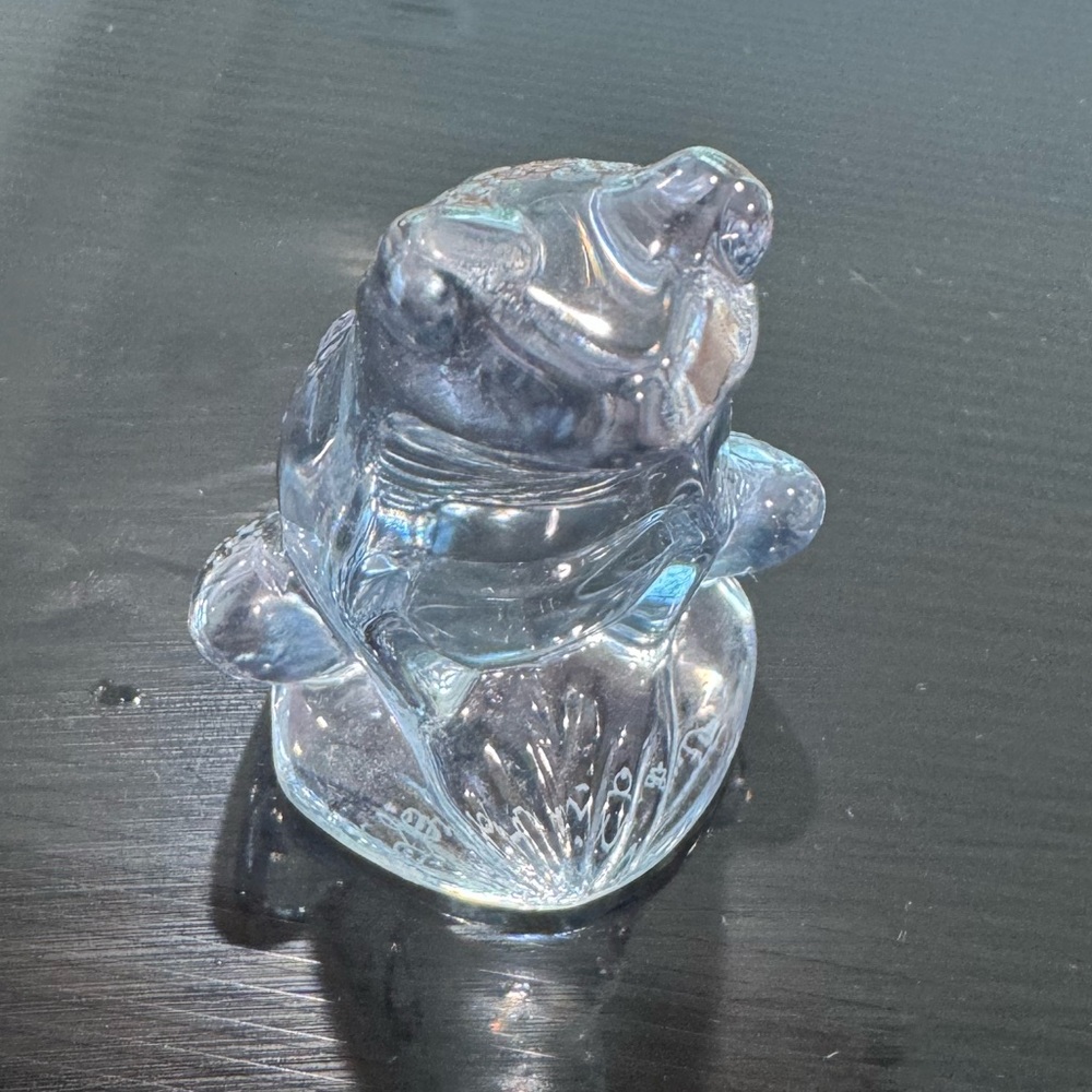 Lalique ice blue frog
